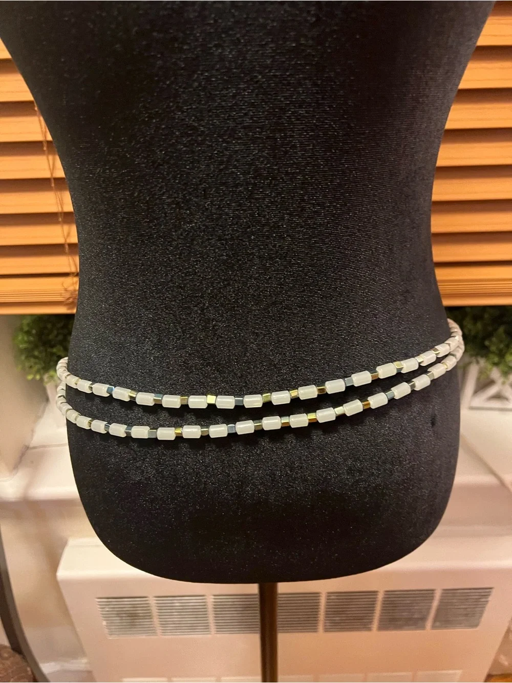 Handmade Glow in the Dark Belly Chain | Double Strand Waist Beads (16 Inch)